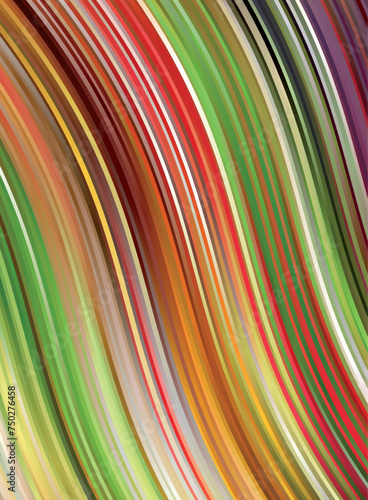 Multicolor wave lines abstract background