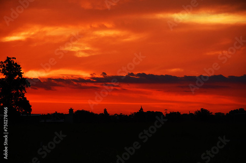Obraz na płótnie sunset diabolic w salonie