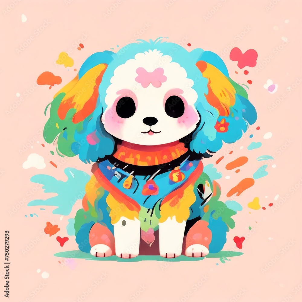 color pop art of puppy color pop art of puppy