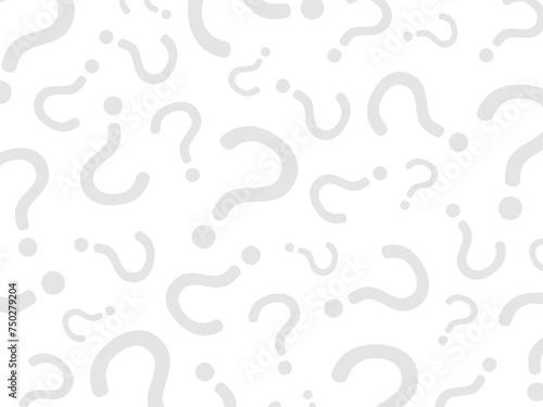 はてなマークランダムパターン背景：白