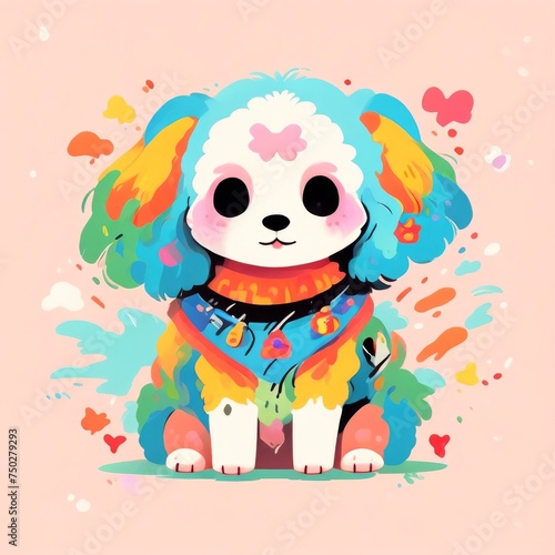 color pop art of puppy
