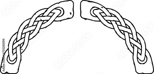 Grunge Celtic Knot Border Arch