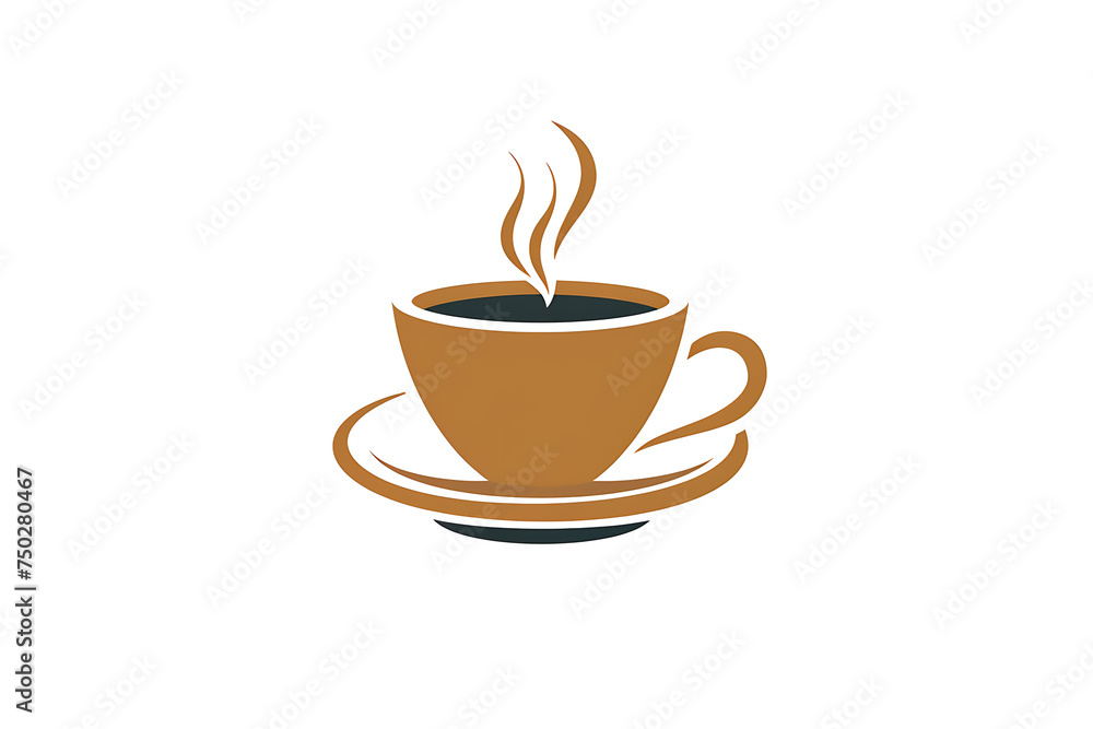 Fototapeta premium coffee cup icon or poster for coffee shop design