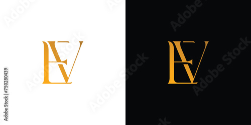 The EV logo design is luxurious and modern