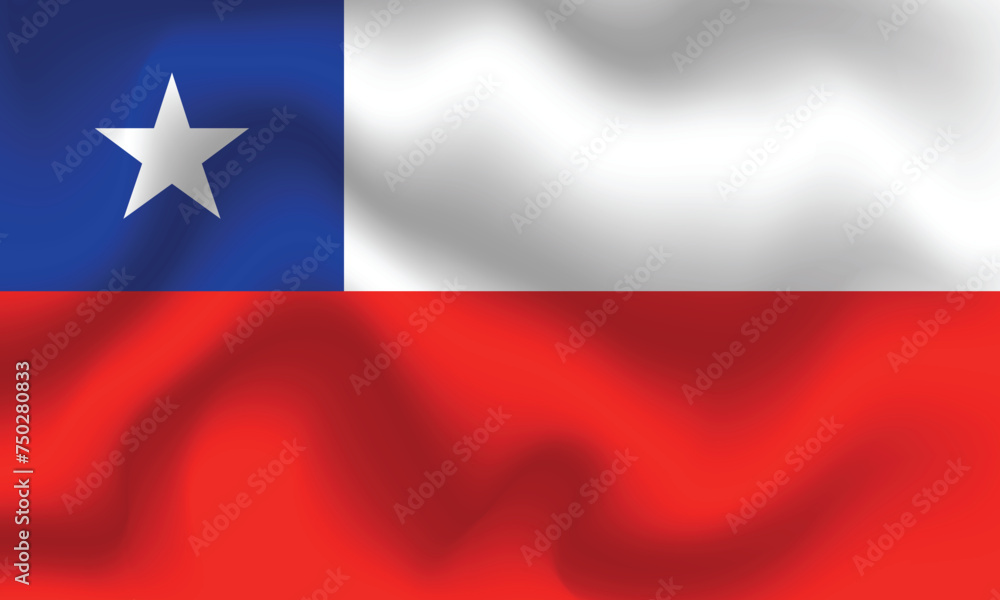 Flat Illustration of Chile flag. Chile national flag design. Chile wave flag.
Flat Illustration of Chile flag. Chile national flag design. Chile wave flag.