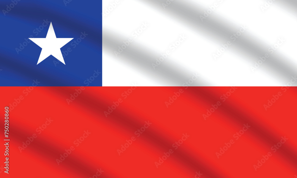 Flat Illustration of Chile flag. Chile national flag design. Chile wave flag.
Flat Illustration of Chile flag. Chile national flag design. Chile wave flag.