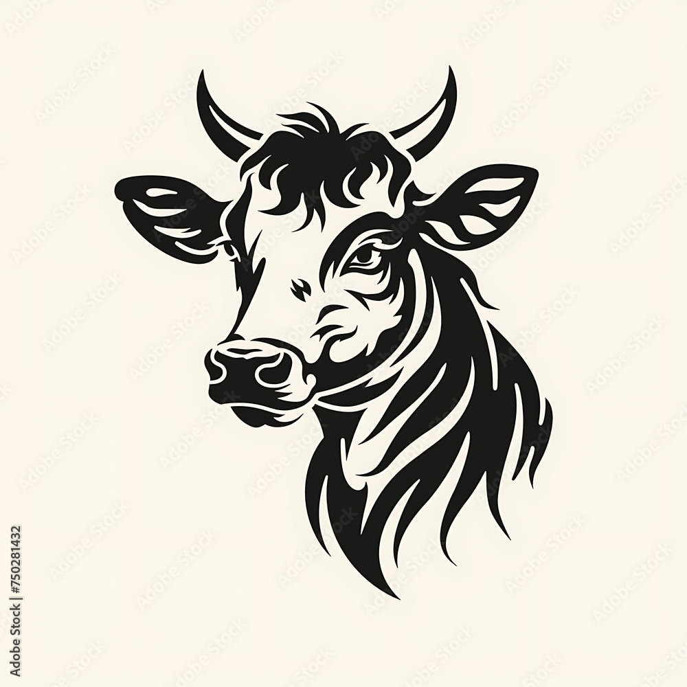 Obraz premium bull head logo 