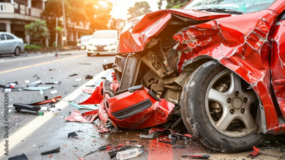 High speed suv car crash, collision between two vehicles on roadway, dangerous automotive accident. High speed suv car crash, collision between two vehicles on roadway, dangerous automotive accident.