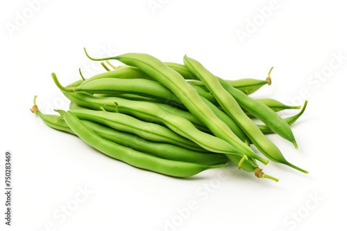 Green beans, vegetable , white background.