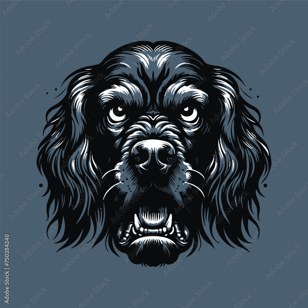 Fototapeta premium black and white dog