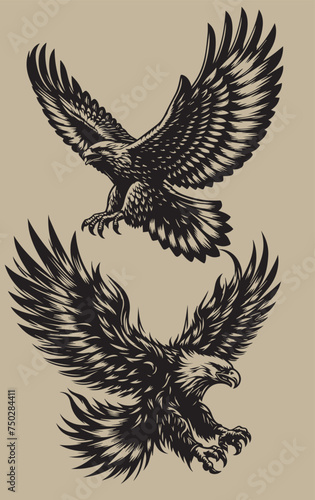 eagle with wings