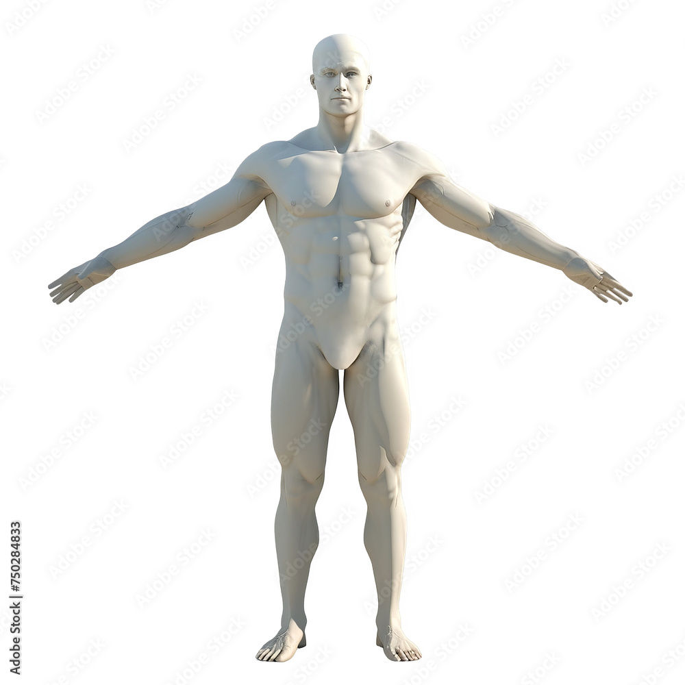 White Man Standing With Outstretched Arms