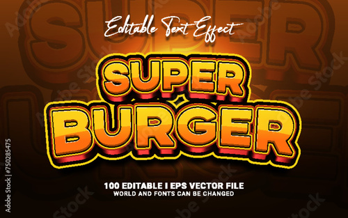 super burger gaming text effect