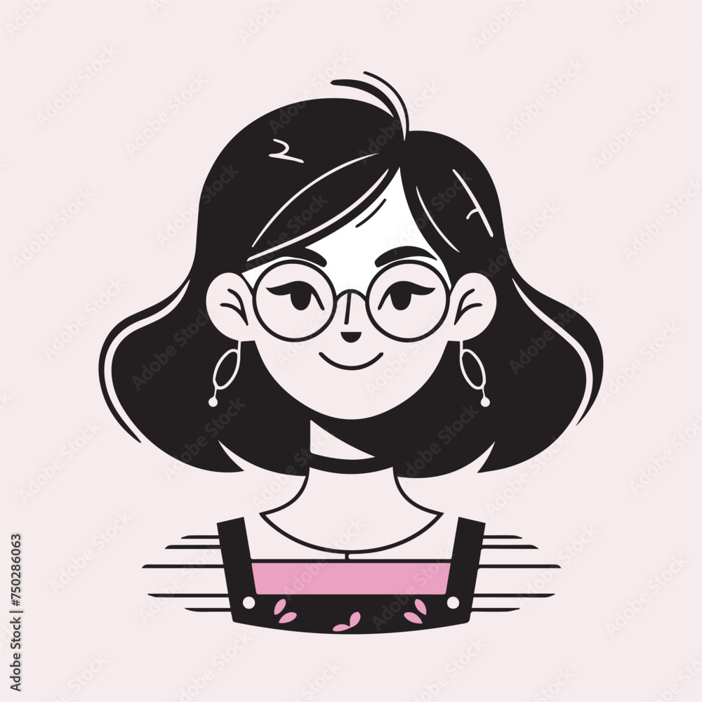 girl with glasses