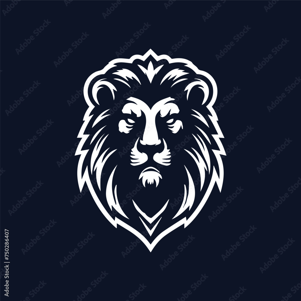Obraz premium lion head vector