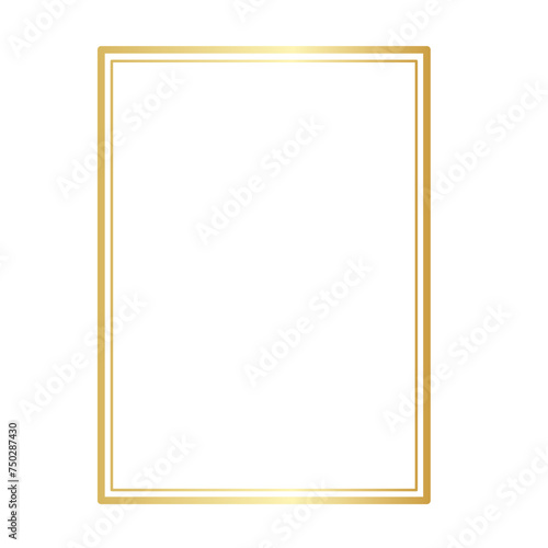 Aesthetic gold frame border for wedding card