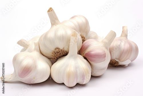 Garlic, vegetable , white background.