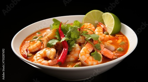 Tom Yam isolated on a white background