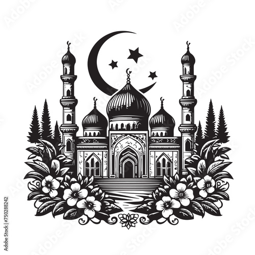 taj mahal vector illustration