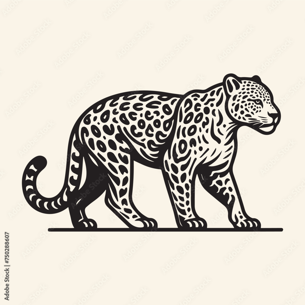 Fototapeta premium leopard vector illustration