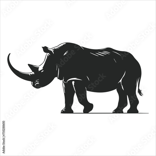rhino illustration isolated