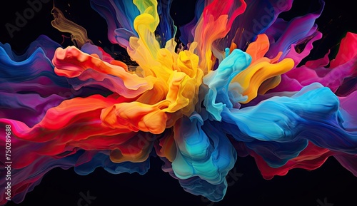 Coloful paint abstract background illustration photo