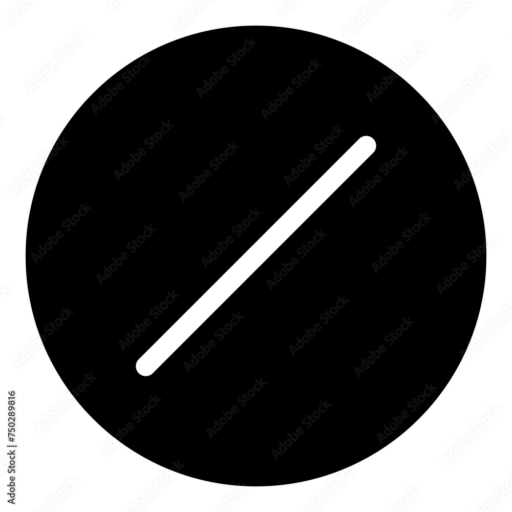 Slash icon for block, stop and cancellation Slash icon for block, stop and cancellation