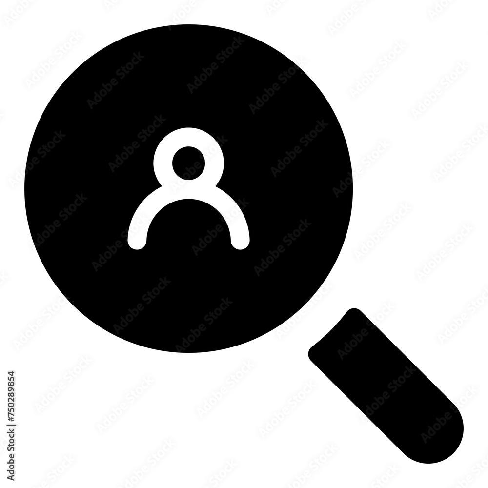 Magnifying glass icon for search and exploration Magnifying glass icon for search and exploration