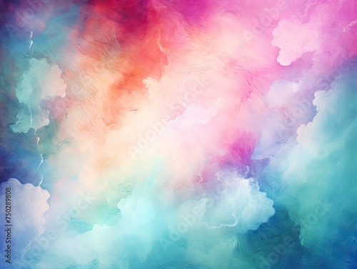 Illustration of colorful watercolor splashes background © tydeline