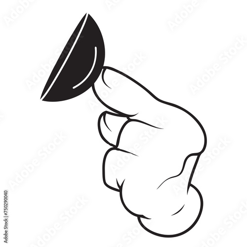 Contact lens on finger