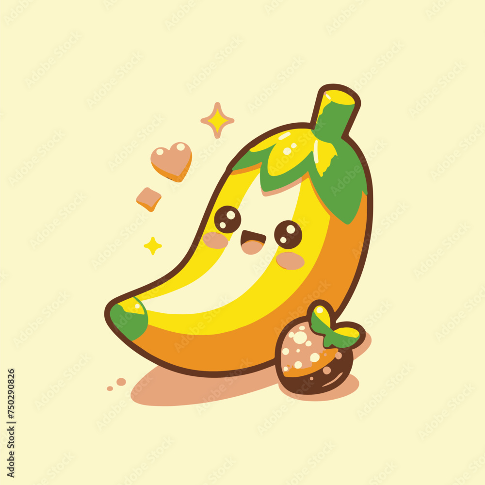Naklejka premium funny fruit cartoon