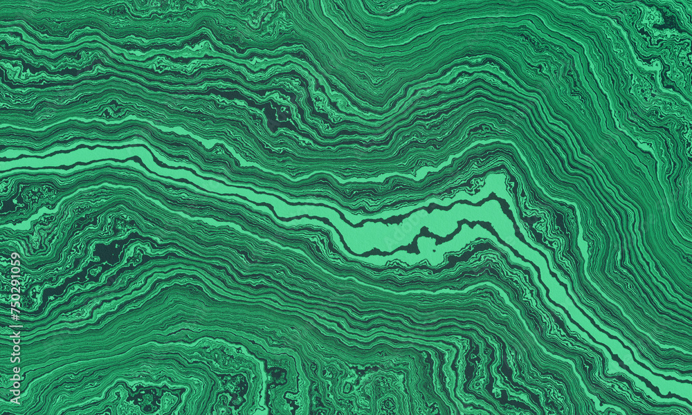 Abstract green layered rock. Foliated stone.