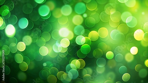 Green bokeh background, St. Patrick's day concept
