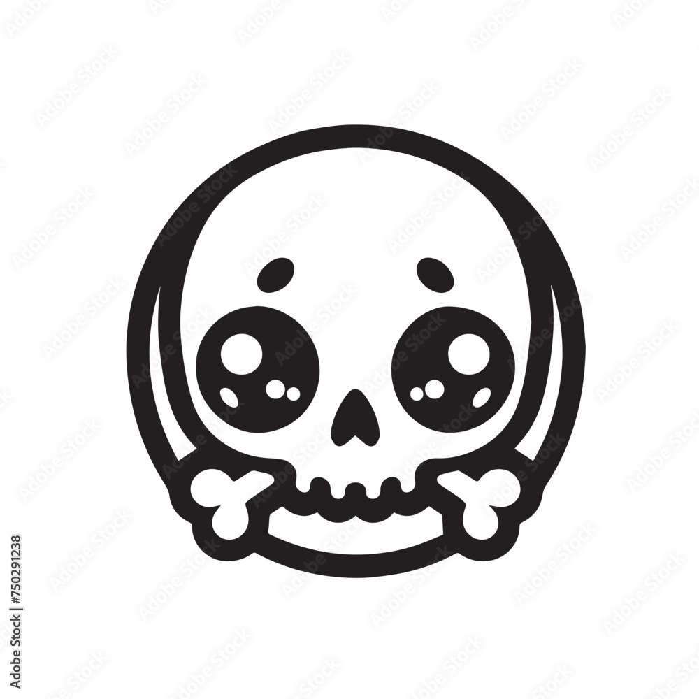 Obraz premium halloween skull vector