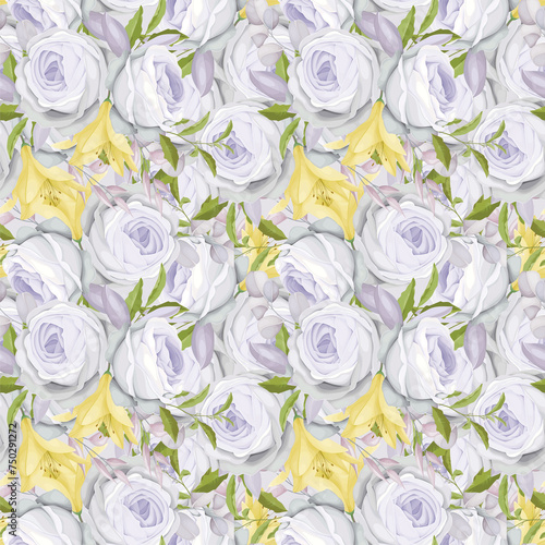 seamless pattern with flowers