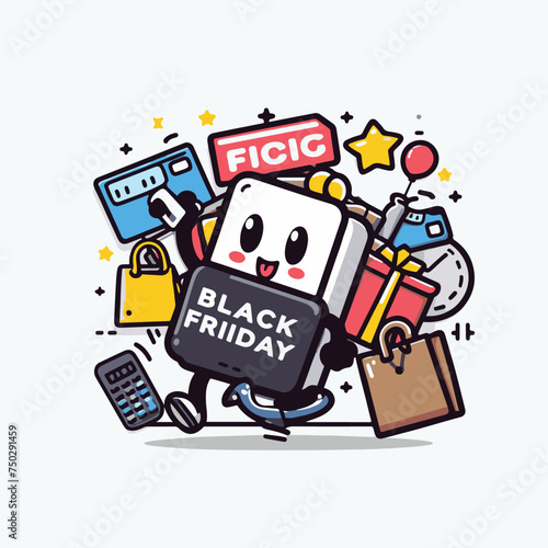 illustration of a black friday