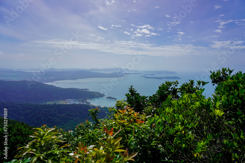 Nature of Langkawi island in Malaysia. Mountains and jungle