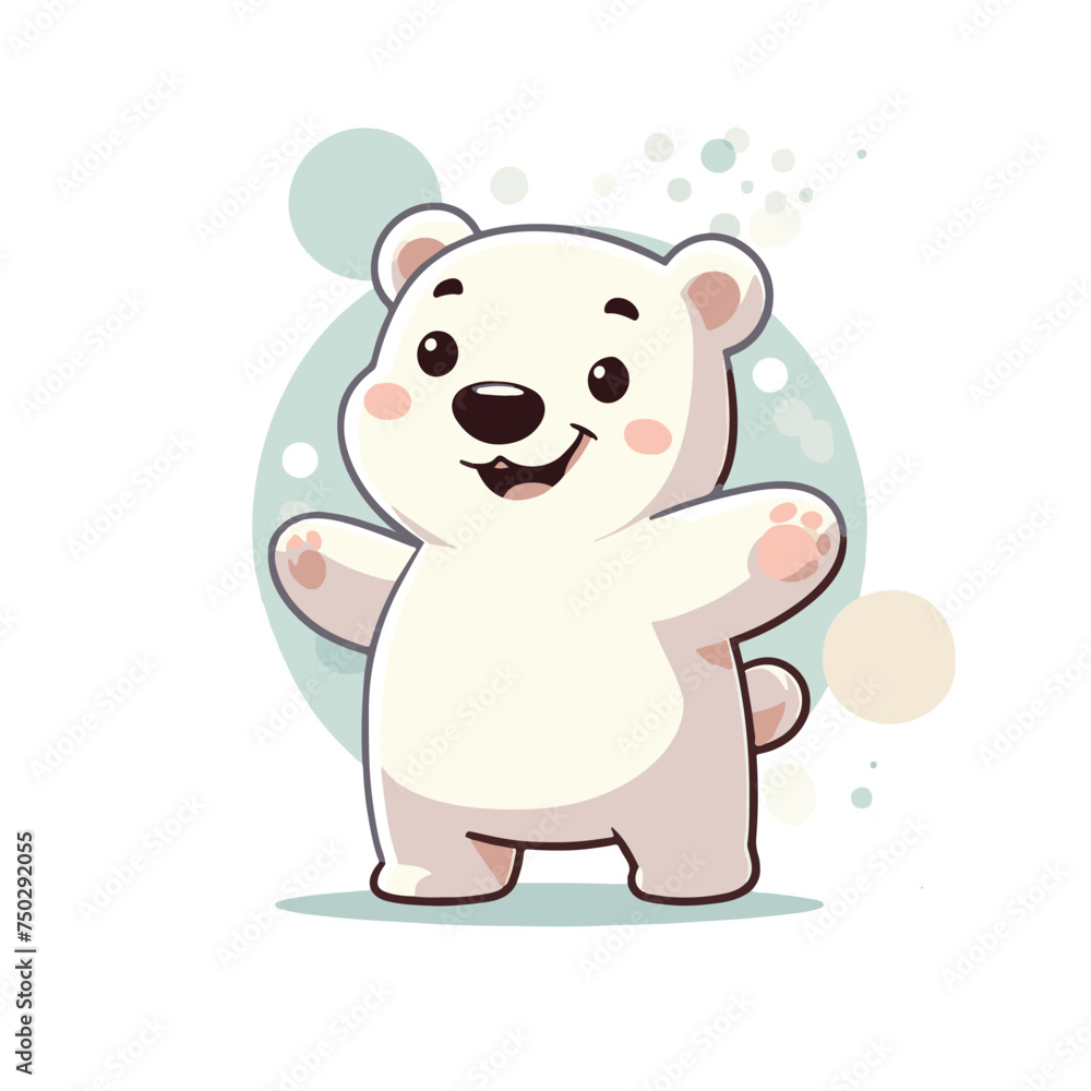 polar bear with ice cream polar bear with ice cream