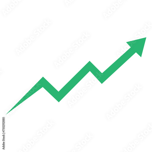 Growth Trend Chart icon vecto set. Profit graph illustration sign collection. up arrow symbol or logo.