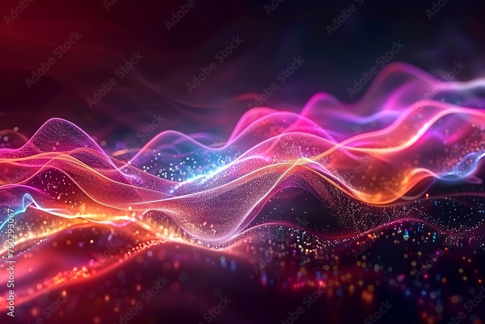 Futuristic Abstract Light Wave Wallpaper with Modern Design Futuristic Abstract Light Wave Wallpaper with Modern Design