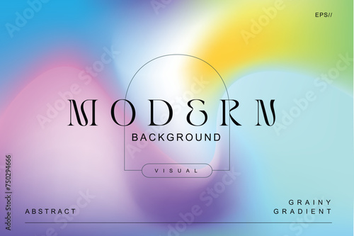 Grainy vector gradient backgrounds with geometric shapes