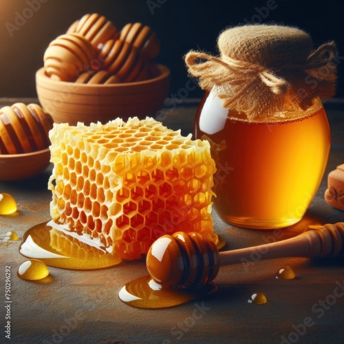 honey and honeycomb