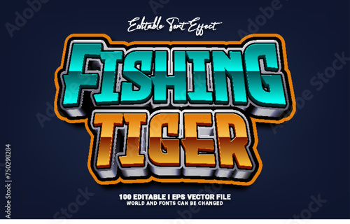 fishing tiger gaming text effect