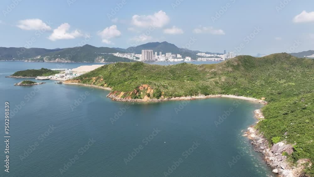 Vidéo Stock Tseung Kwan O Land construction development site for future ...