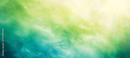 A color blurred background is presented in light green and blue, showcasing bold saturation innovator aesthetics, minimalist nature studies, neon and fluorescent light