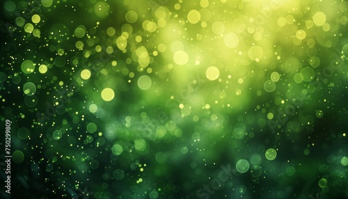 A green abstract background is presented, showcasing a bokeh glow, colorful minimalism, and bold chromaticity.