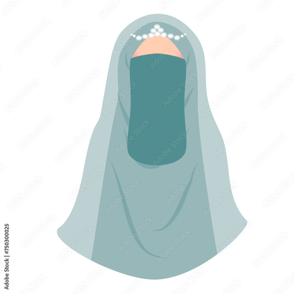 Muslim bride  avatar illustration