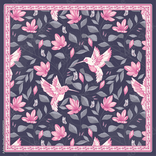 beautiful floral hijab design 1