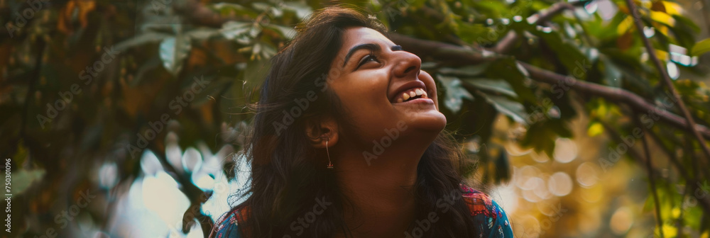 a smiling young women out in the sunshine of day, generative AI a smiling young women out in the sunshine of day, generative AI