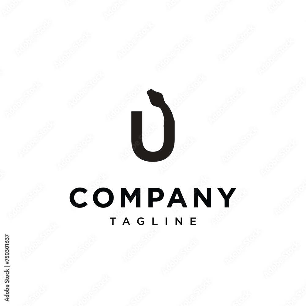 Letter U Phyton snake logo icon vector template eps Letter U Phyton snake logo icon vector template eps